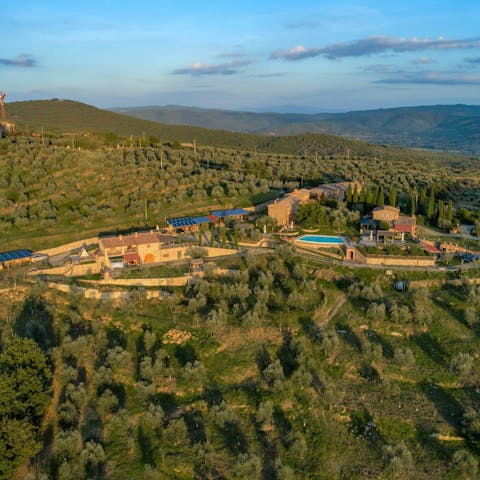 Explore the vast grounds of the estate, an ancient fortress ruin is close by