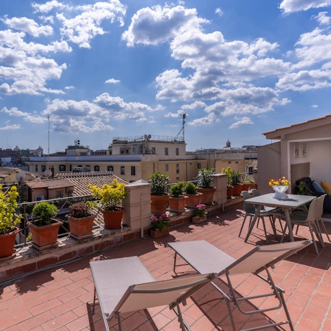 Enjoy incredible views while lounging on the roof terrace