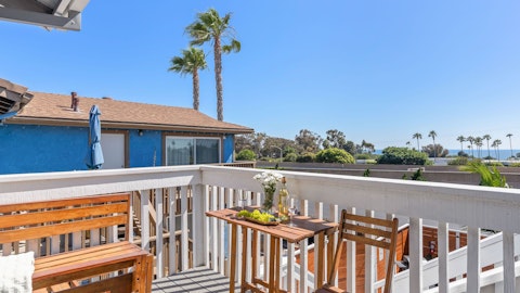 Enjoy breakfast with a view on the private balcony