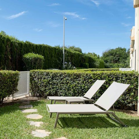 Soak up the Spanish sun in the private garden