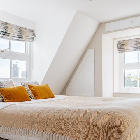 Check out views of St George's Plaza from your lofty penthouse spot