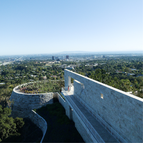 Drive fifteen minutes west and take in the view from the Getty Center