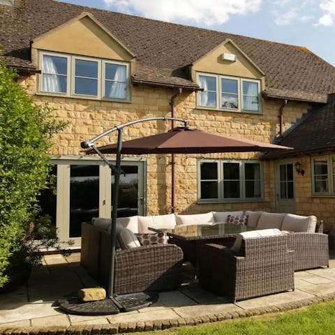 Light the barbecue and gather for drinks in the garden