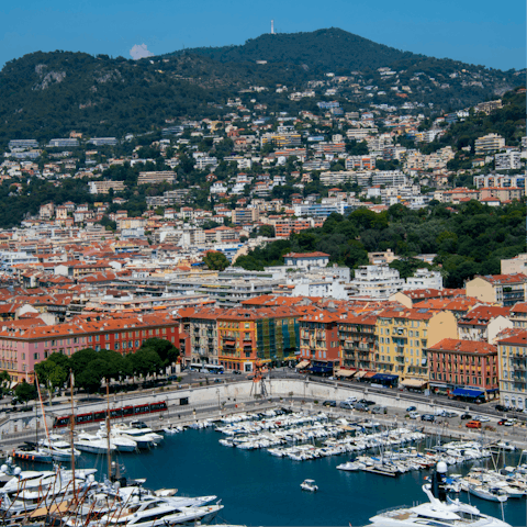 Take a half hour drive west to the vibrant city of Nice
