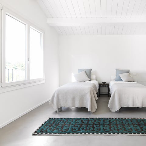 The bedrooms flooded with natural light