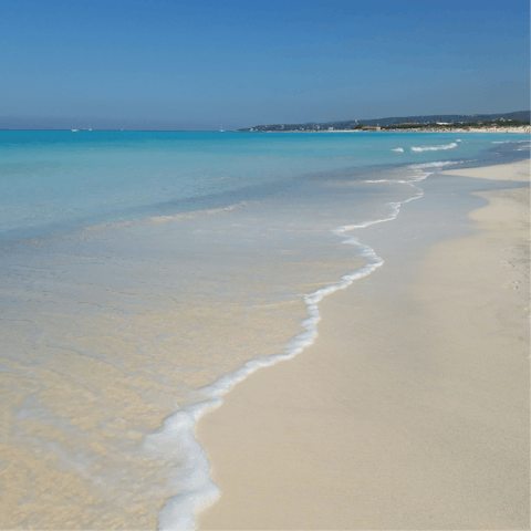 Visit the famous Spiagge Bianche, a short drive away