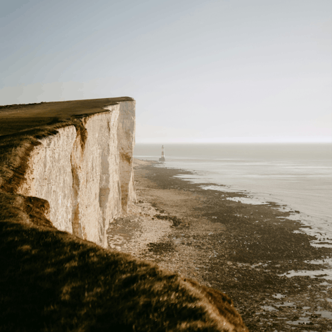 Savour fresh sea air while hiking along the Seven Sisters cliffs
