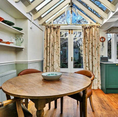 Wind down with drinks at home or wander to a local pub
