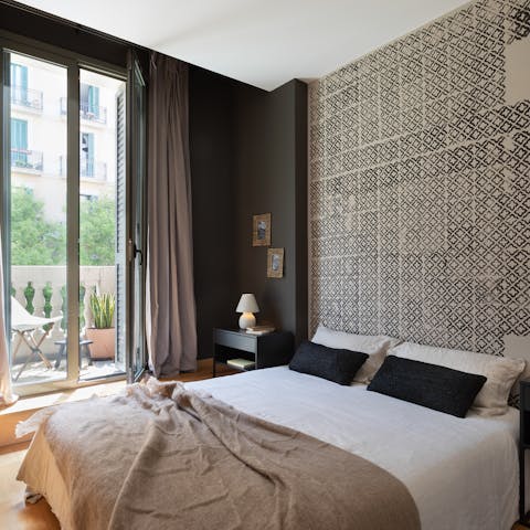 Wake up blissfully before stepping out onto your balcony for coffee