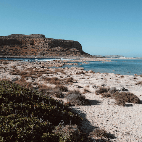 Spend the day at Balos Beach, within easy reach