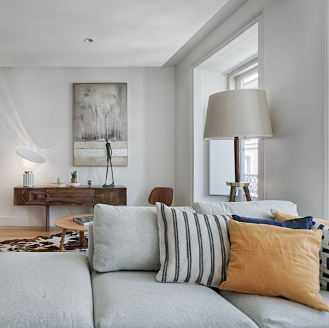 Make yourself at home in the cosy, light-filled living area