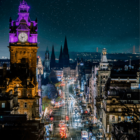 Soak up the buzz of the city from Princes Street
