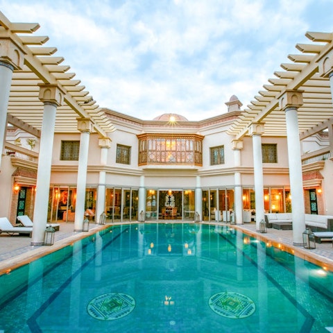 Soak up the sun on the stunning pool terrace