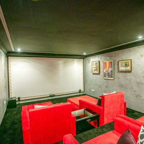 Enjoy indulgent movie nights in the home cinema