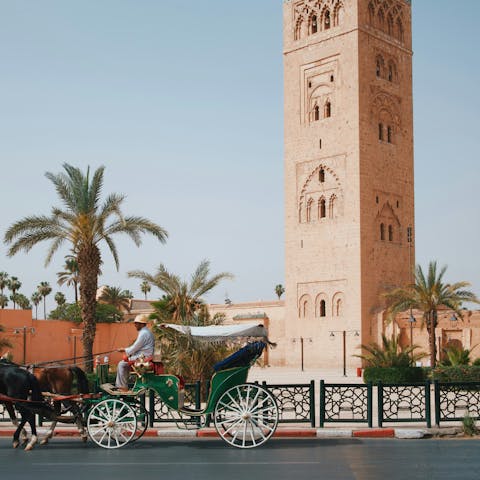 Stay a twenty-five minutes drive from the centre of Marrakech
