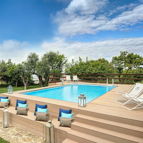 Spend sunny days around the private pool