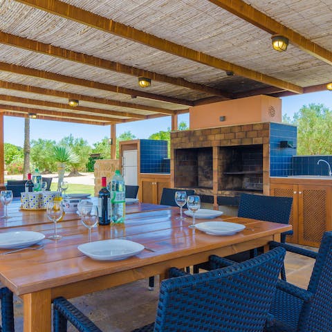 Gather for long lunches courtesy of the full outdoor kitchen