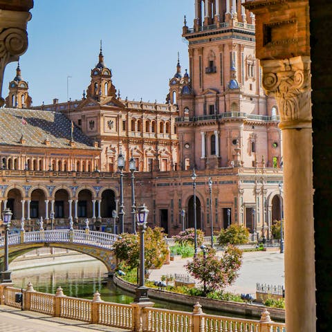 Visit the beautiful Plaza Espana – it's within walking distance