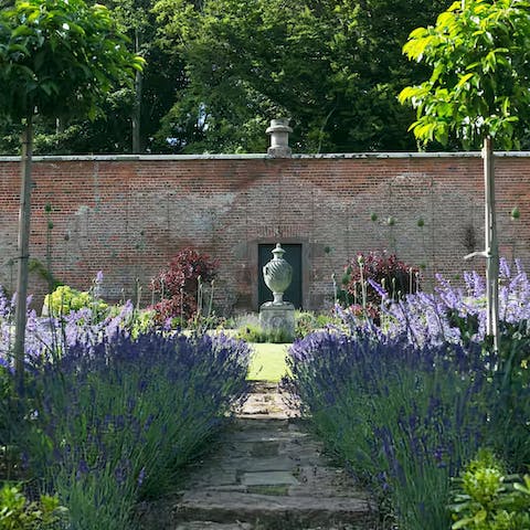 Stroll through your walled gardens, dating back to the 18th century