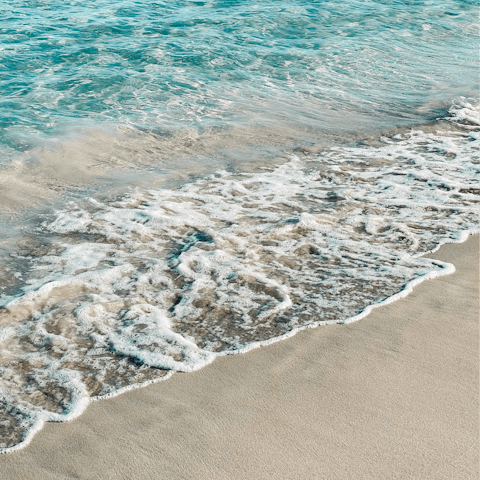 Head to the nearest of Ibiza's sandy beaches at Platja d'en Bossa, a short drive away