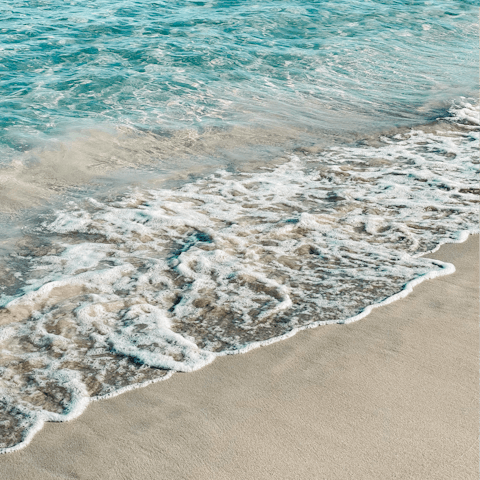 Head to the nearest of Ibiza's sandy beaches at Platja d'en Bossa, a short drive away