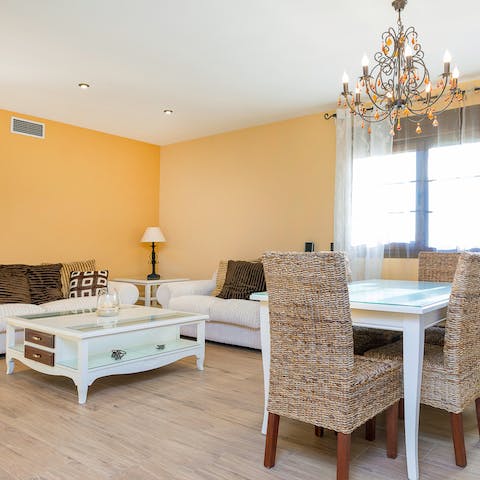 Choose between two lounges on the double-villa complex