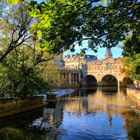 Visit the beautiful city of Bath, less than a half-hour drive from your home
