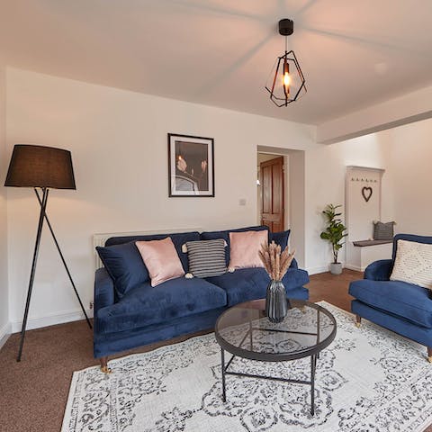 Unwind in the cosy living room