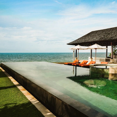 Soak up the sea views as you swim and sunbathe