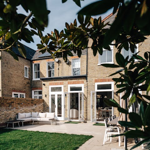 Spend sunny days in the pretty garden