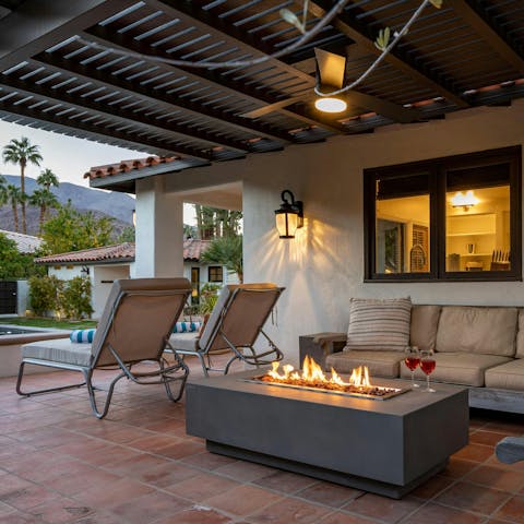 Gather around the fire pit in the evenings