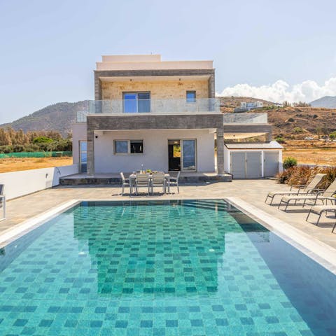 Spend the afternoon swimming in the private pool