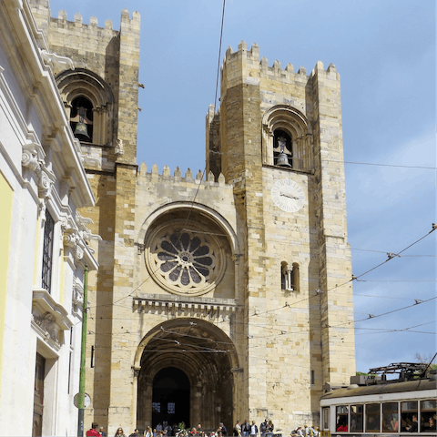 Wander five minutes down the road to see the twelfth century Sé Cathedral