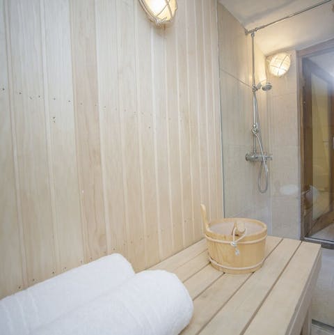 Melt your everyday worries away in the sauna