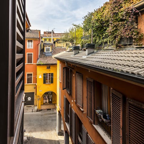 Explore Bologna on foot from this central spot – Piazza Maggiore is less than ten minutes away