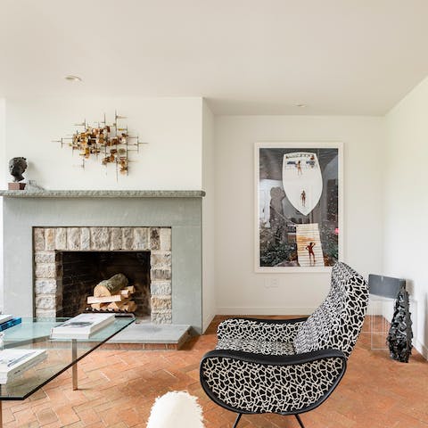 Settle in by the fireside on cooler evenings