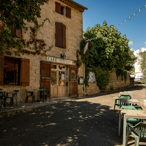 Walk into the pretty village of Viens for the afternoon