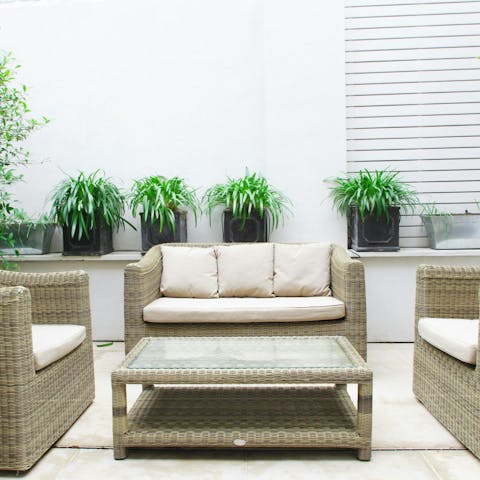 Relax and disconnect with drinks on the terrace