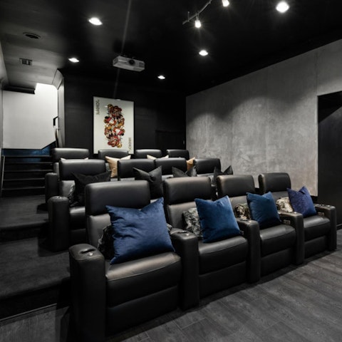Sink into the leather armchairs for a movie marathon in your home theatre