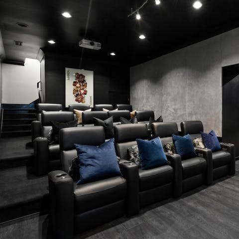 Sink into the leather armchairs for a movie marathon in your home theatre