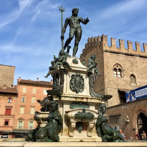 Drive twenty minutes into Bologna to see the Neptune statue