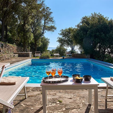 Spend blissful days lounging by the private pool