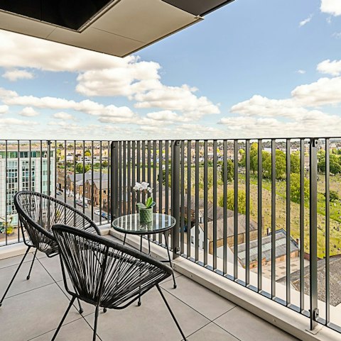 Take your favourite evening drinks onto the balcony