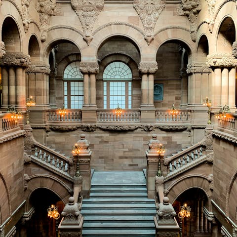 Take a free guided tour of Albany's New York State Capitol building