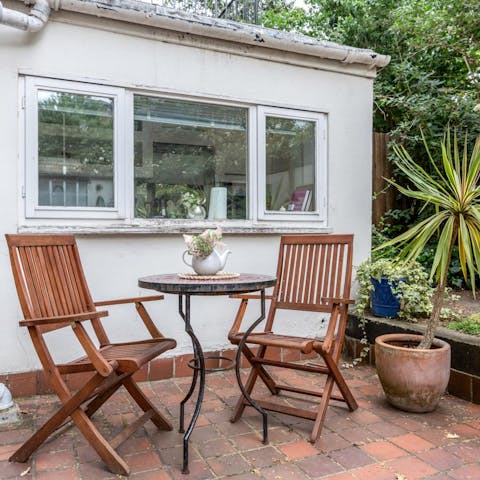 Enjoy the fresh air on the private patio