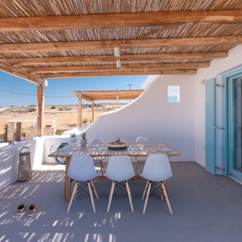 Savour balmy evening drinks and alfresco dining on the terrace