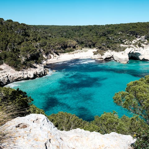 Hang out on Son Xoriguer Beach, around 1.8 kilometres away