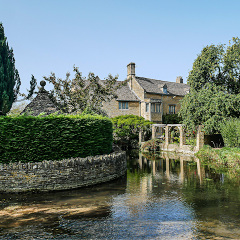 Explore Bourton-on-the-Water, a short drive away