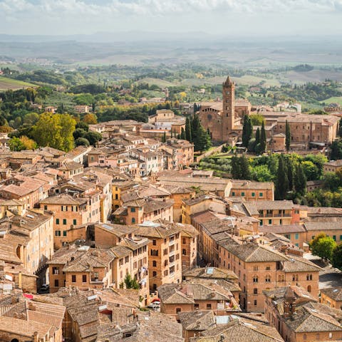 Explore Siena, thirty-five minutes away by car