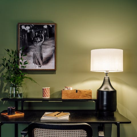 Catch up with emails at the handy desk